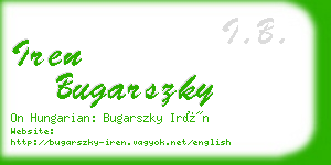 iren bugarszky business card